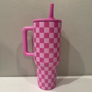 Pink Checkered 40oz HydroJug traveler